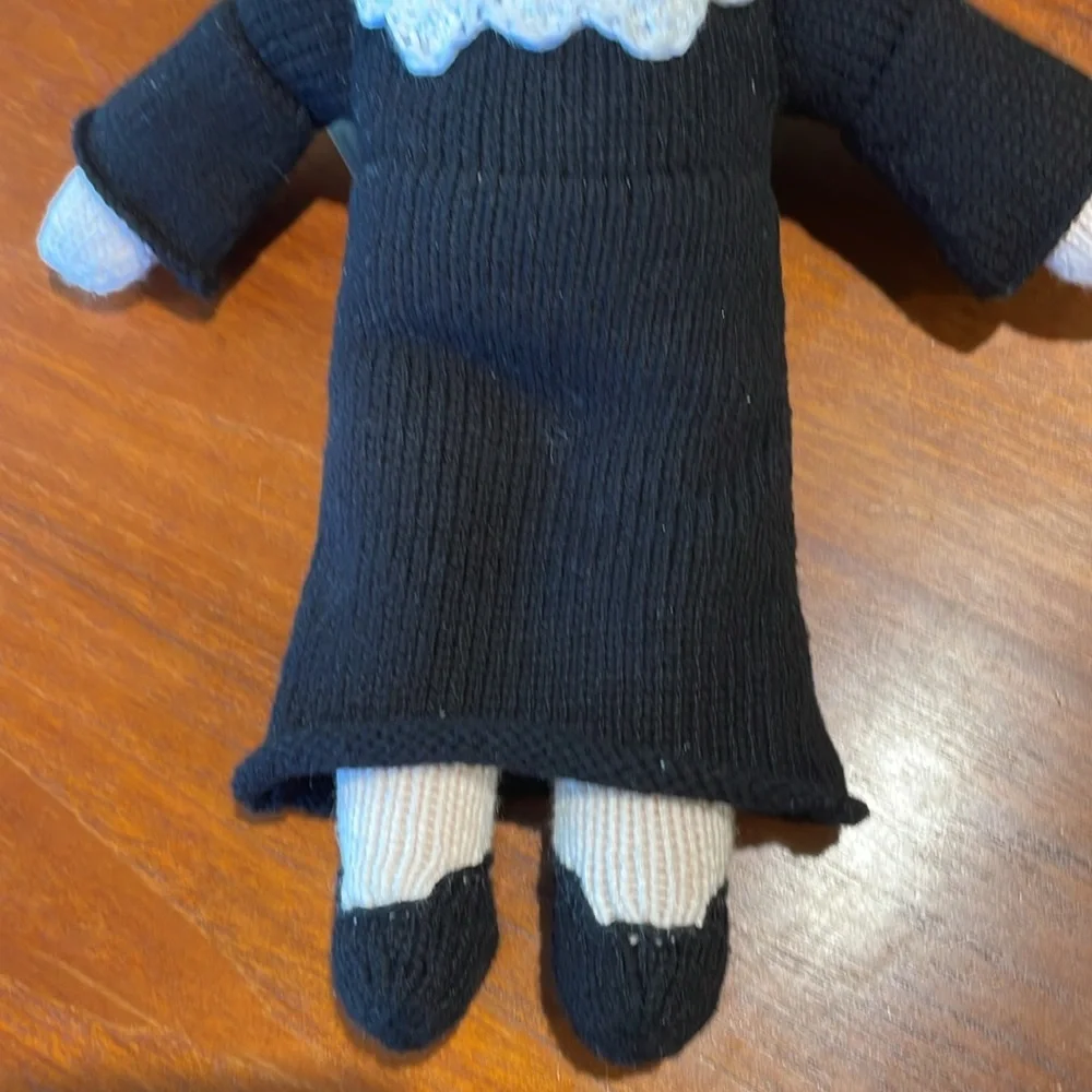 Ruth Bader Ginsburg handmade knit doll